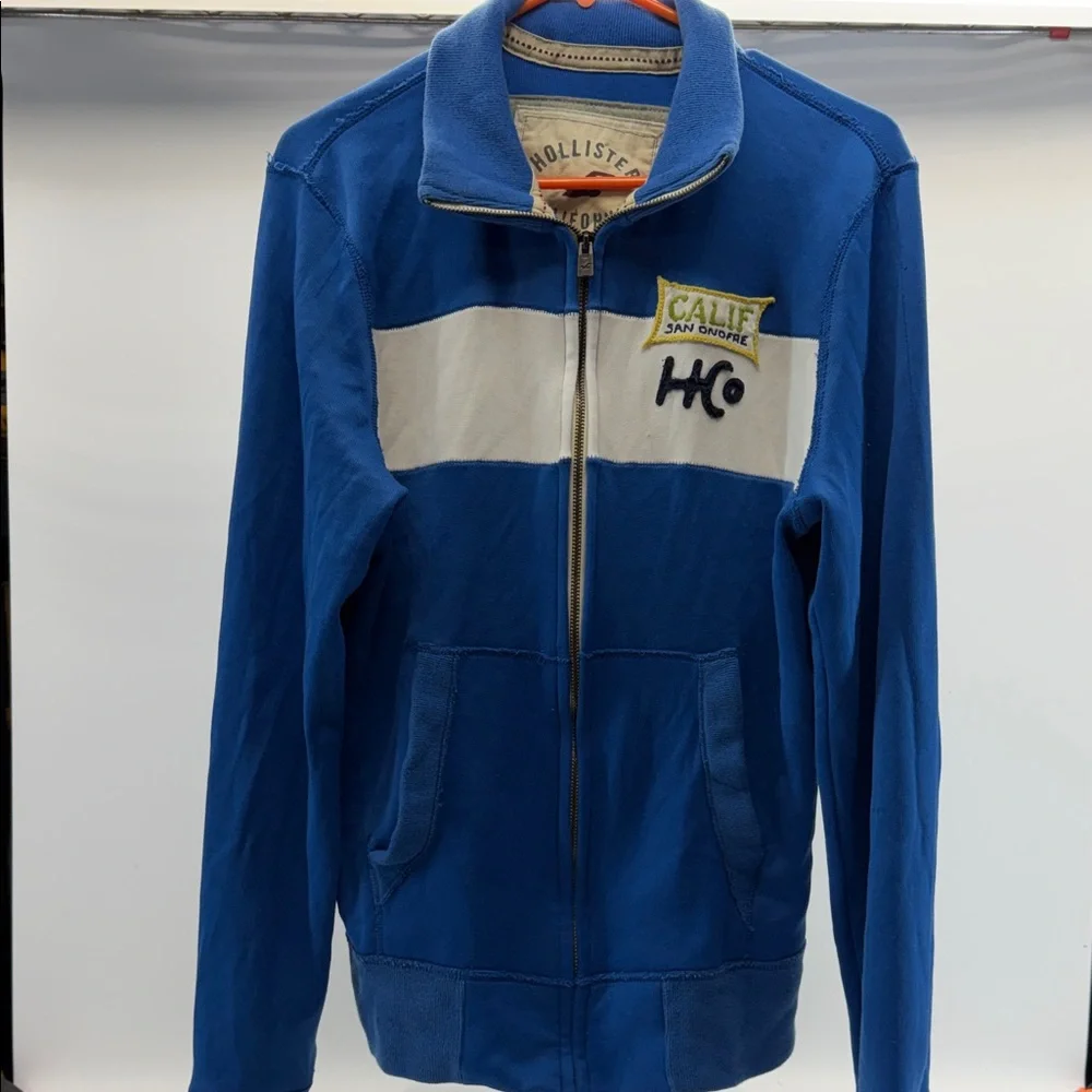 Hollister Blue‎ and White Varsity Jacket
